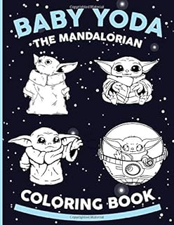 Coloring pages baby yoda cute