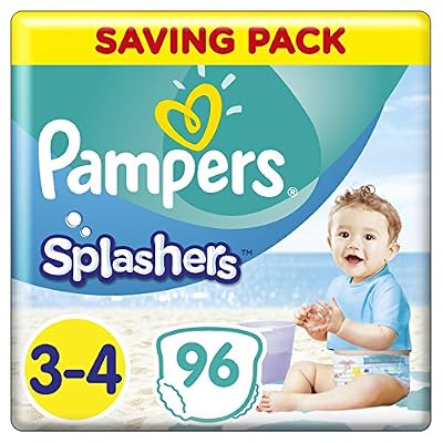 Pampers Splashers Disposable Swim Pants, taille 3/4, 6 à 11 kg, Lot de 8