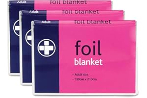 Reliance Medical Manta de aluminio para adultos, reflectante del calor y aislante, protección contra el viento y la lluvia (paquete de 3)