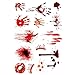LHWY Fashion Body Art Removable Wound Scab Blood Halloween Scar Tattoos Temporary Tattoos Sticker Decor