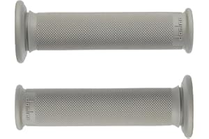 PRORACER Manopole Dominó in gomma termoplastica per manubrio per Motociclette, Pitbike, Trial (Grigio)