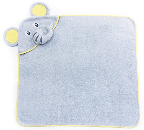 Little Tinkers World Baby-Badetuch / Kapuzenhandtuch im Elefanten-Design – 100% Flauschige Baumwolle – Perfekt als Geschenk für Neugeborene, Säuglinge, Kleinkinder, Mädchen & Jungen, 75×75 cm - 7