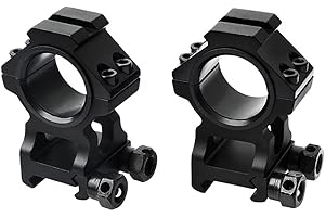 KEENZO 2 PCS Anello di Montaggio per Cannocchiale, Alto Profilo 1''25.4mm/30mm Anello di Montaggio per 20mm Picatinny Weaver Rail