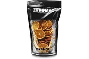 ZITROMAC SOLUCIONES CITRICAS 200gr Tranches d'Oranges Séchées sans Sucres Sjoutés, sans Additifs pour Cocktail, Décoration, Confiserie, Noël, Boissons - Fruits Séchés, Rondelle d’ Orange déshydratée Naturelle Qualité Premium