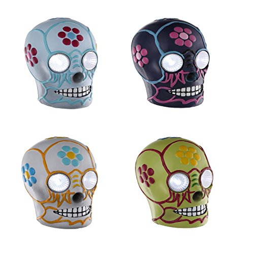 Preisvergleich Produktbild Globo LED-Solarleuchte Totenkopf 33590-12 1 Stück
