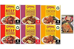 kitchen fella Colman's Recipe Packet Mix Casserole Variety, Chicken Casserole (x2), Sausage Casserole (x2), Beef Casserole (x2) 14 Day Healthy Eating Challenge
