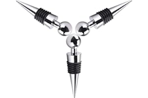 NETUME Tapón de Botella de Vino de 3 Piezas, Tapones Corcho de Vino Divertidos y Novedosos Tapón Botella Champán Sellador de Botella Para Botellas de Vino Abierto, Tapones de Vacío Para Conservador de Vino