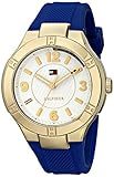 Tommy Hilfiger 1781443 Uhr Damenuhr Kautschuk Edelstahl 30m Analog blau Gold