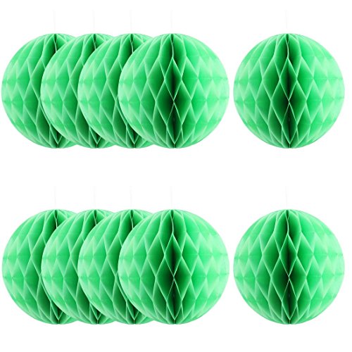 Preisvergleich Produktbild Proto Cool Blasses Grün: Papierfamilie-Wand-Tür-hängendes Dekor-Laterne-Bienenwaben-Ball 10 Zoll-Dia 10 PC-Blasses Grün