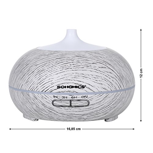 Songmics Aroma Diffuser Luftbefeuchter Aromatherapie Duftlampe Ultraschall 300 ml mit LED 7 Farben Abschaltautomatik Farbewechsel leiser Betrieb für Yoga Spa Salon Schlafzimmer Wohnzimmer Babies Kinderzimmer Büro etc. FAD03X - 6