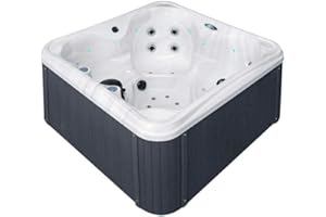 FONTEYN 4 Per Outdoor Whirlpool Indoor Aussenwhirlpool Spa Hot Tub Pool+Abdeckung+Treppe+Water Care Box - Believe -