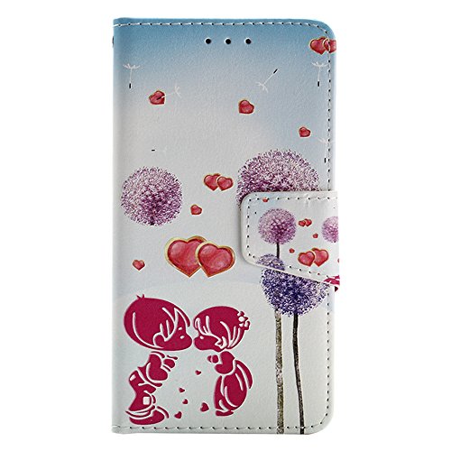 Samsung Galaxy J7 2016 Model/J710 Hülle [Bildschirmschutz aus gehärtetem Glas], Grandoin Retro Leder Foliant Stoßabfangende Hülle, exzellente Qualität buntes elegantes Muster Design Premium PU Verschluss genaue Passform Riemen-Leder Geldbörse schützende Schnapp-Hüllen-Abdeckung für Samsung Galaxy J7 2016 Model/J710 mit [Kreditkarten Einschub] Ständer Funktion