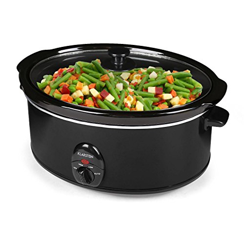 Klarstein Bristol 65 Schon-Garer Slow Cooker (6.5 Liter, 300W Heizelement, Edelstahl-Außentopf, herausnehmbarer Keramik-Innentopf, Warmhaltefunktion) schwarz - 5
