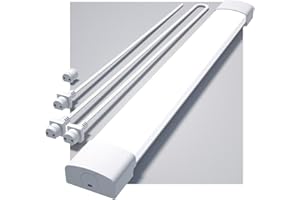 Modlicht Neon LED 60CM, 18W 1980lm Blanc Froid 5000K Tube LED CONNEXION EN SÉRIE SIMPLE, Reglette LED IP65 Imperméable Luminaire Plafonnier pour Atelier, Sous Sol, Bureau, Hobby, Grange