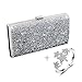 Produktbild Asien Damen Strass Clutch Glitzer Geldbörse Abendtaschen +Strass Sternen Ring