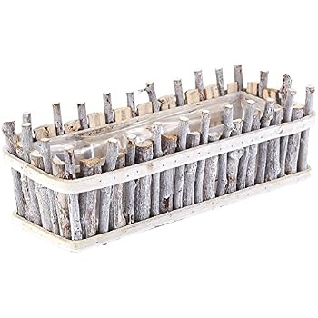 Verve Jelly Übertopf Aus Kieferholz – 2 Stück, 22 X 8,4 X 4,5 Cm, Rechteckig Für Sukkulenten, Deko & Aufbewahrung