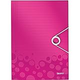 Carpeta de 3 solapas en fucsia metalizado, Capacidad para 150 hojas, Ideal para transportar y organizar documentos, Perfecto para reuniones y el colegio