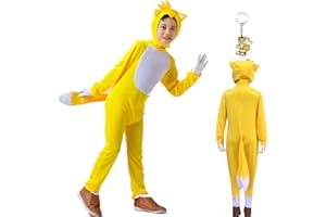 GDFENDU Halloween Tails The Hedgehog Costume Cosplay Cartoon Suit Pretend Play Onesies Outfit For Boys Girls