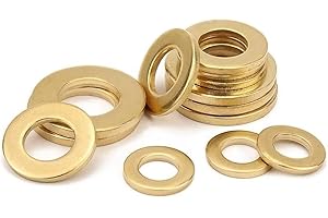 FEEIMOL M2.5 Rondelle in Ottone Rondella in Ottone Rondelle Piatte Ottone Guarnizioni M2.5x6x0.4mm (200 Pezzi)