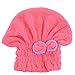 Molie Womens Microfiber Hair Drying Towel Quickly Dry Hair Hat Hair Turban Wrap Red