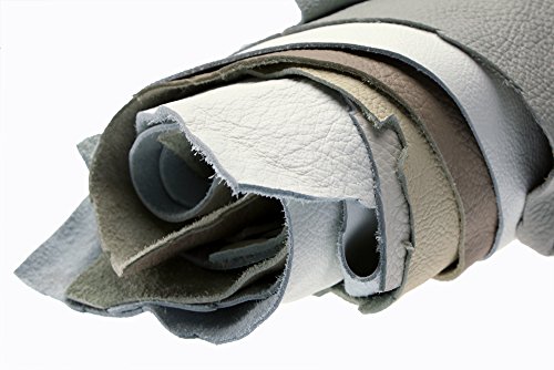 Lederstücke mittel 1kg hell – weiss – beige – grau , alle Stücke mind. DIN A4 von Langlauf Schuhbedarf - 2