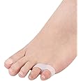 Alexvyan 1 Pair Double Hole Universal Size Silicone Gel Bunion Foot Fingers Separator 1 Pair Orthopedic Protector Valgus Guard Finger Separator For Women Men Boy Girl (Index Finger Seperator)