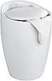 WENKO Leno Pattumiera A Pedale Easy-Close 5L - Bianca, Con Chiusura Ammortizzata E Contenitore Estraibile