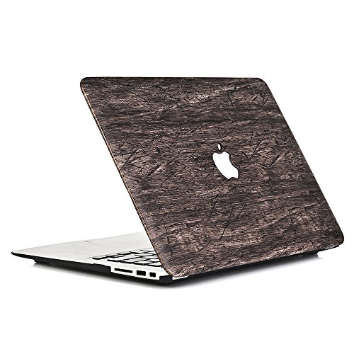 MacBook Pro 15 Hülle, L2W Macbook Pro 15.4″ Plastik Hartschale Schutzhülle case Holz Textur Muster für 15 Zoll MacBook Pro Retina mit Multi-Touch Bar Display Modell A1707 (USB-C) (2016 Okt. Release)[Retro Holzkorn-6] - 2