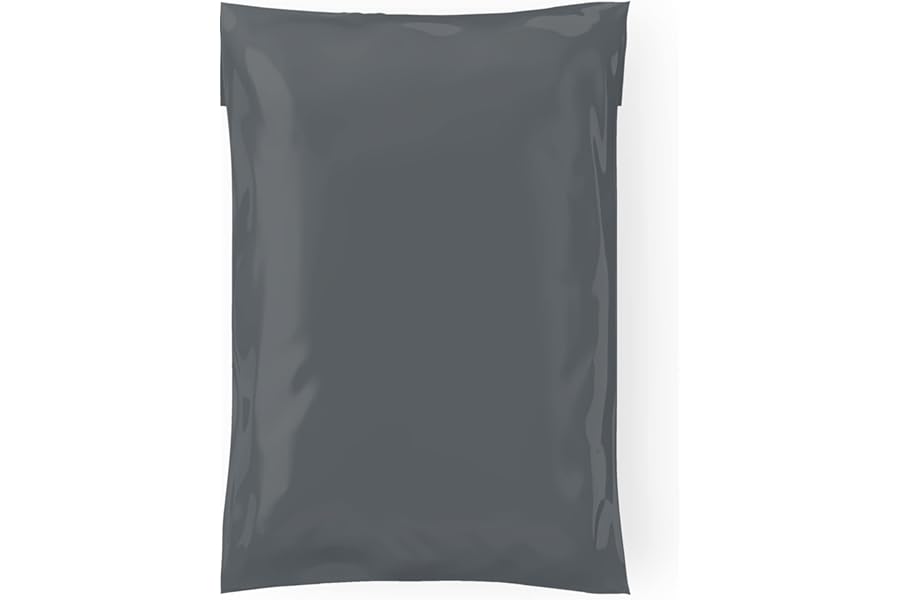 Mailing Bags, Grey Parcel Delivery Bags with Self-Seal Closure, Flexible Lightweight and Tear Proof Postal Mailing Bags, Multipack Mailing Envelope Bags (12x16, 25pk)