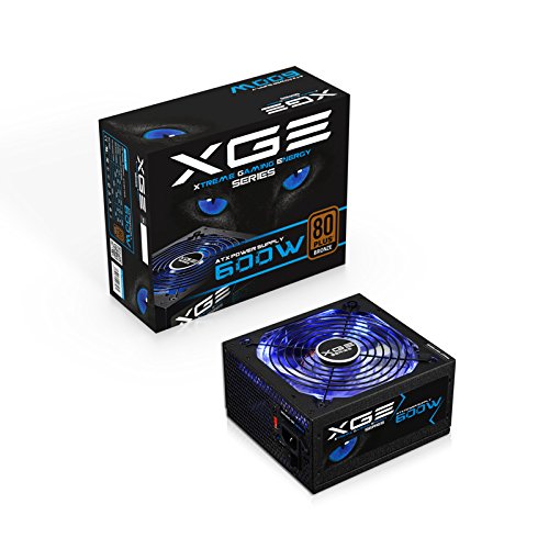 TooQ TQXGEII-600SAP - Fuente de alimentaci  n Gaming  600W  PFC Activo  ATX 12V V2 31  Certificaci  n 80 Plus Bronze  led Ventilador apagable  Color Negro