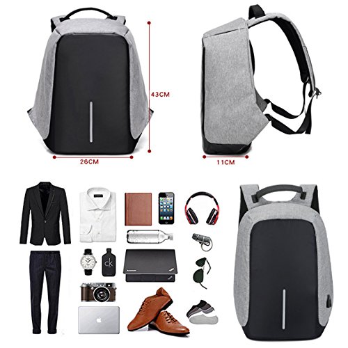Fexkean Business Laptop Rucksack Backpack Anti-Diebstahl Notebook Bag Satchel School Bag 15 6 Inch Wasserdicht Daypack mit USB-Port Organizer f  r Her