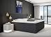 Produktbild Miosono® Design Boxspringbett Sassari mit Neo Stoff-Bezug in anthrazit mit Bonellfederkern, 7-Zonen H3 Taschenfederkern-Matratzen, Viscoschaum-Topper, Memory-Effekt, 200 x 200 cm