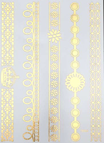 Hairtattoo, Haarschmuck, Haar Tattoos, Goldtattoos, Styling - TS03 -LK Trend & Style