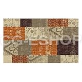 Alfombra Frise 'para entrada salón dormitorio moderno mosaico naranja 20d