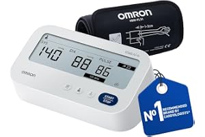 OMRON X3 Comfort AFib blodtrycksmätare för overarmen för 2 användare | Kliniskt tillförlitlig blodtrycksmätare för hemmabruk, Upptäcker AFib och hypertoni med tre mätfunktioner