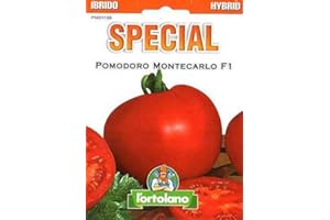 L'ORTOLANO Sementi di ortaggi ibride e selezioni speciali ad uso amatoriale in buste termosaldate (80 varietà) (POMODORO MONTECARLO F1)