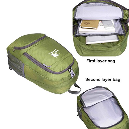 Fafada Rucksack Canvas Vintage Damen Mädchen Leder Retro Laptop backpack Schulrucksack Daypack für Campus Studenten und Outdoor Reisen (Schwarz/Blau/Armeegrün/Kaffee) - 4