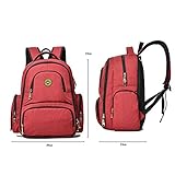 16 Taschen Baby Windel Tasche Organizer wasserabweisend Oxford Stoff Travel Rucksack mit Wickelunterlage und welkey kinderwagenhalter - 6
