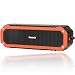 Produktbild nica mobiler tragbarer Bluetooth Lautsprecher CSR 4.0 + Taschenlampe Freisprechfunktion für Handy Tablet PC iPhone Smartphone Portable Wireless Speaker Box mit USB Ladeport & LED Licht Lautsprecherbox Drahtlos Kabellos Soundbox - Hot Orange