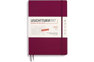 ‎LEUCHTTURM1917 LEUCHTTURM1917 370603 Monatsplaner & Notizbuch 2025, Composition B5 Softcover - 16 Monate, 80 g, liniert - Port Red