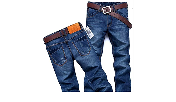 WEJFFAN Jeans da Uomo, Moda Tutto Fiammifero Nuovi Pantaloni Slim in Denim  A Vita Media Slim Elasticizzati Pantaloni Classici in Denim di Base  Resistenti Lavaggio Tasche Jeans, Blu, 2,34 : Amazon.it: Abbigliamento