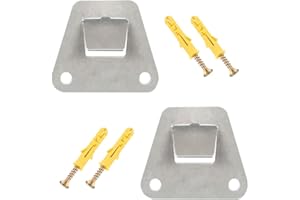 SAGASAVE Staffa di montaggio per ventilatore a parete, 2 pezzi, staffa di supporto nascosta con viti, parte di fissaggio resistente per cappe da cucina, ventole oscillanti