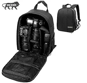 Brain Freezer J Universal DSLR SLR Camera Lens Shoulder Backpack Case Compatible with Canon Nikon Sigma Olympus Camera Black