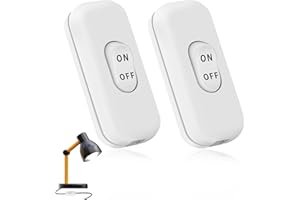 WEHOOM Schalter Lampe, 2 Stück Schnurschalter, 6A 250V Zwischenschalter, Schnurschalter 2-3 Polig, Kabelschalter, Lampenschalter für alle Arten von Elektrischen Lampen Tischlampen(Weiß)