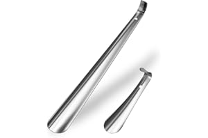 LIFHAP 2 stück schuhlöffel lang,42cm Schuhanzieher lang Metall sehr stabil mit ergonomischer Form,15cm schuhlöffel klein Sehr Stabile Ausführung Ideal für Reisen - Mann, Frauen, Kinder, Senioren
