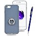 Produktbild iPhone 7 Hülle, Yokata PC Hart Case Gefrostet Plastik mit Ring Fingerhalterung Kickstand Holder Support Schale Dünn Case Schutzhülle Protective Cover + 1 x Kapazitive Feder