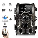 【Imagen de alta calidad】camara de caza nocturna con 16MP 1080P HD pixel image,Utilizando tecnología térmica y detección humana.Con iluminación infrarroja.Sensor CMOS de 8 megapíxeles,Obtén imágenes y videos en blanco y negro en la oscuridad usando la fotografía infrarroja,Los LED infrarrojos proporcionan la luz necesaria para tomar una foto o un video,No sobreexponer objetos.
