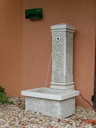 Wandbrunnen mit Becken Springbrunnen aus Steinguss, frostfest - 2