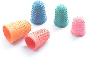 ZONSTER 5pcs Silicone Conseil Pratique Évidé Thimblette en Caoutchouc pour La Note De Comptage Tourne-Page Needlework Accessoires