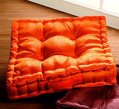 Stuhlkissen Matratzenkissen Bodenkissen Sitzkissen, Auflage, 40 x 40, 8 cm Dicke, Farbe:ORANGE - 2